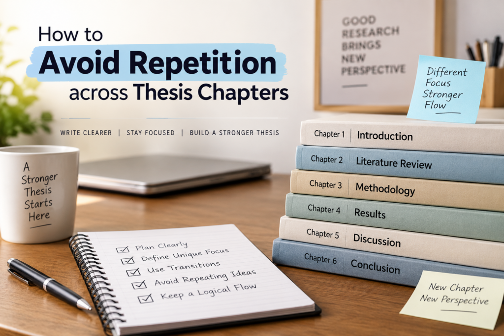 avoid repetition across thesis